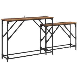 vidaXL Konzolna miza 2 kos Star les 100 x 28 x 75 cm Inženirski les