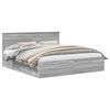 vidaXL Konstrukcija postelje Siva Sonoma 200 x 200 cm Konstruiran les