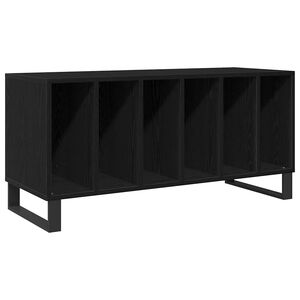 vidaXL Omara za plo&scaron;če Črna Orehovina 100 x 38 x 48 cm Inženirski les
