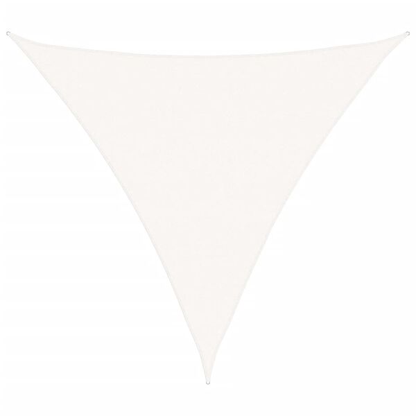 vidaXL Senčno jadro HDPE trikotno 5x5x5 m bele barve