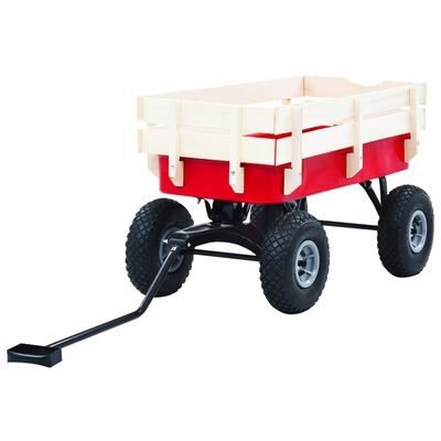vidaXL Ročni voziček 150 kg rdeč