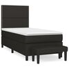 vidaXL Box spring postelja z vzmetnico črna 100x200 cm blago