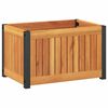 vidaXL Vrtno cvetlično korito 45x30x27,5 cm akacijev les in jeklo