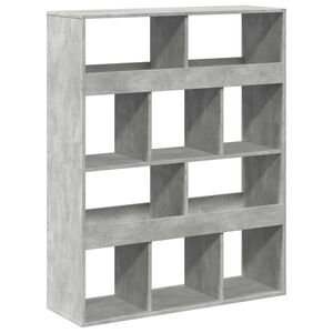 vidaXL Pregrada za prostor betonsko siva 100x33x125,5 cm inž. les