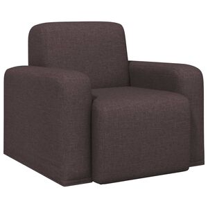 vidaXL Fotelj Temno rjava Blago
