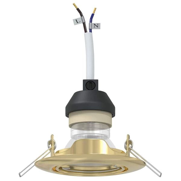 vidaXL Reflektor 6 pcs Zlata 9 x 9 x 2.5 cm Kovina