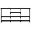 vidaXL Konzolna miza Črni hrast 160 x 29 x 80 cm Konstruiran les