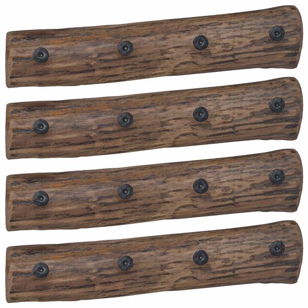 vidaXL Obe&scaron;alnik Rjava 50 x 8 x 12 cm Trdna obnovljena les