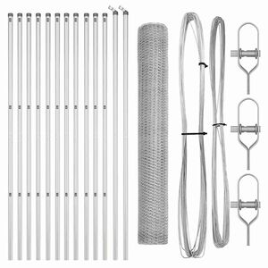 vidaXL Steber ograje. srebrna