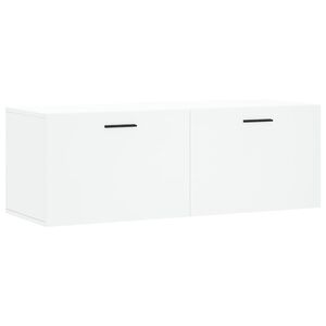 vidaXL Stenska omarica bela 100x36,5x35 cm inženirski les