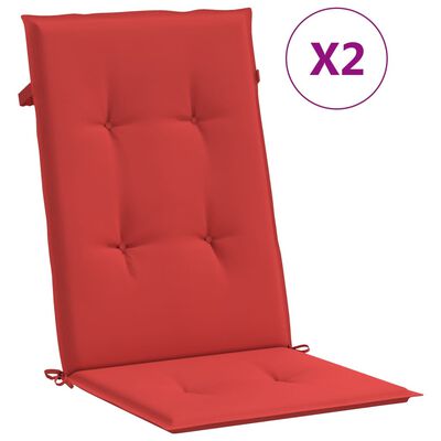 vidaXL Blazine za vrtne stole 2 kosa rdeče 120x50x3 cm blago