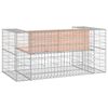vidaXL Vrtna gabionska klop 143x71x65,5 cm trden les douglas