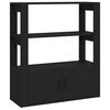 vidaXL Komoda črna 80x30x90 cm inženirski les