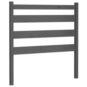 vidaXL Posteljno vzglavje sivo 96x4x100 cm trdna borovina