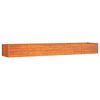 vidaXL Vrtna visoka greda rusty 400x80x45 cm corten jeklo