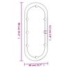 vidaXL Stensko ogledalo z LED lučkami 25x60 cm stekleno ovalno