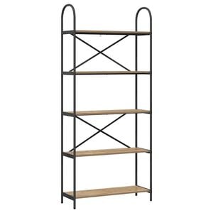 vidaXL Knjižna polica Umetni hrast 80 x 30 x 183 cm Konstruiran les