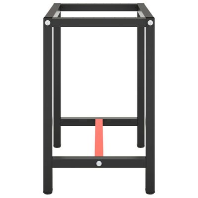 vidaXL Okvir za delovno mizo mat črn in mat rdeč 70x50x79 cm kovinski