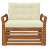 vidaXL Zunanja garnitura za sedenje Masivno akacijevo les in poliester