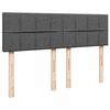 vidaXL Box spring posteljni z vzmetnico temno siv 140x190 cm blago