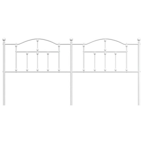 vidaXL Kovinsko vzglavje belo 193 cm