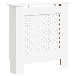 vidaXL Pokrov za radiator MDF bel 78 cm