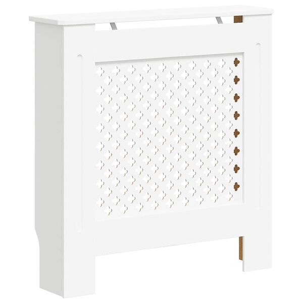 vidaXL Pokrov za radiator MDF bel 78 cm