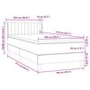 vidaXL Box spring postelja z vzmetnico roza 100x210 cm žamet