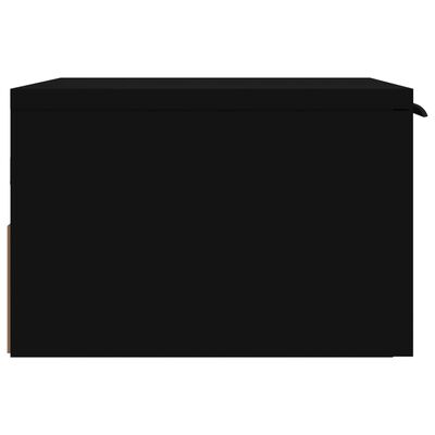 vidaXL Stenska nočna omarica črna 34x30x20 cm