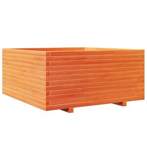 vidaXL Vrtno cvetlično korito vo&scaron;čeno 100x100x49,5 cm trdna borovina