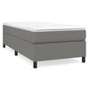 vidaXL Posteljni okvir z vzmetmi temno siv 90x190 cm blago