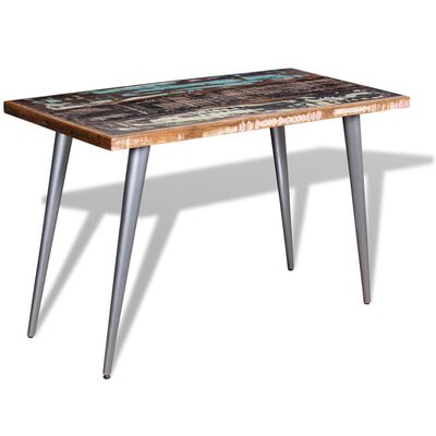 vidaXL Jedilna miza iz trdnega predelanega lesa 120x60x76 cm