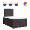 vidaXL Box spring postelja z vzmetnico temno rjav 120x200 cm blago