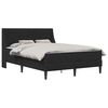 vidaXL Posteljni okvir z vzmetnico z vzmetnico Črna 160 x 200 cm Žamet