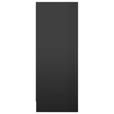 vidaXL Omarica za čevlje visok sijaj črna 31,5x35x90 cm iverna plošča