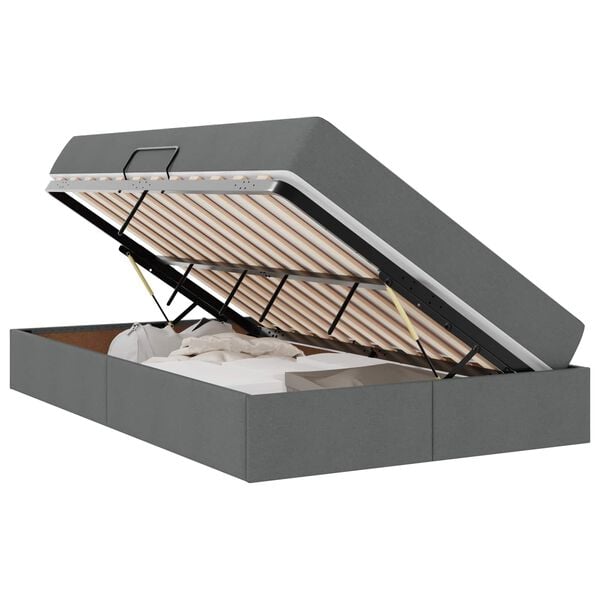 vidaXL Postelja z dodatnim prostorom za shranjevanje in vzmetnico