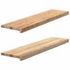 vidaXL Podloge za stopnice 2 kosa 100x25x2 cm trdna hrastovina
