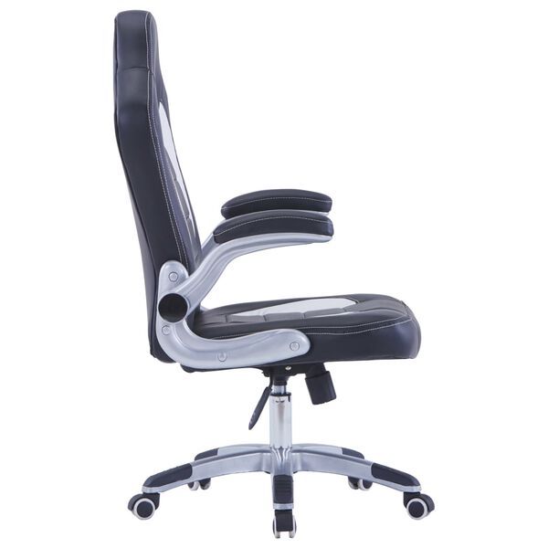 vidaXL Gaming stol črno umetno usnje