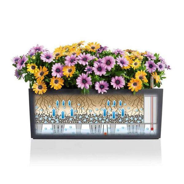 LECHUZA Cvetlično korito BALCONERA Cottage 50 ALL-IN-ONE belo