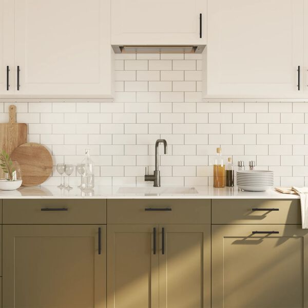 vidaXL Ročaji za omarico 20 kosov črni 96 mm nerjaveče jeklo