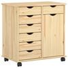 vidaXL Gležnji kabinet 63,5 x 39 x 65,5 cm Masivno borovo les Rjava