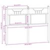 vidaXL Nadomestno vzglavje dimljeni hrast 120 cm inž. les in jeklo