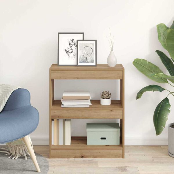 vidaXL Knjigovni omar Umetni hrast 60 x 30 x 72 cm Konstruiran les