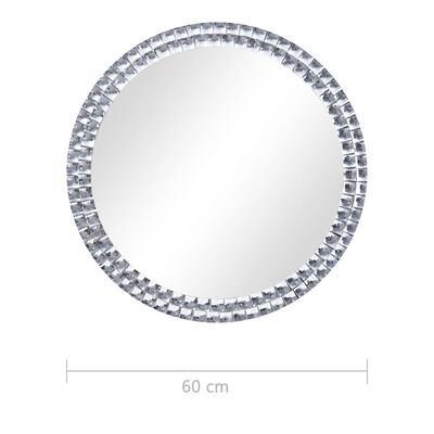 vidaXL Stensko ogledalo 60 cm kaljeno steklo