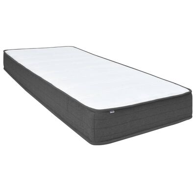 vidaXL Boxspring postelja temno siva iz blaga 90x200 cm