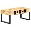 vidaXL Klubska mizica v obliki kasete 100x52x45 cm trden mangov les