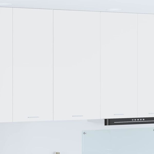 vidaXL Viseča omarica z vrati Bela 50 x 31 x 100 cm Konstruiran les