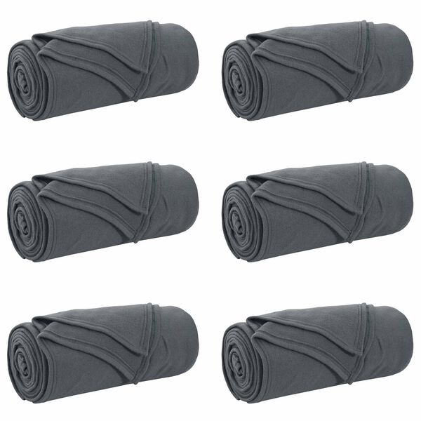 vidaXL Obloge 6 pcs Temno siva 270 x 240 cm Flis