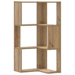 vidaXL Kotna knjižna omara artisan hrast 50x50x102 cm inženirski les
