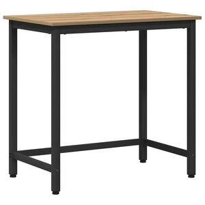 vidaXL miza Umetni hrast Inženirski les in jeklo 100 x 50 x 76,5 cm